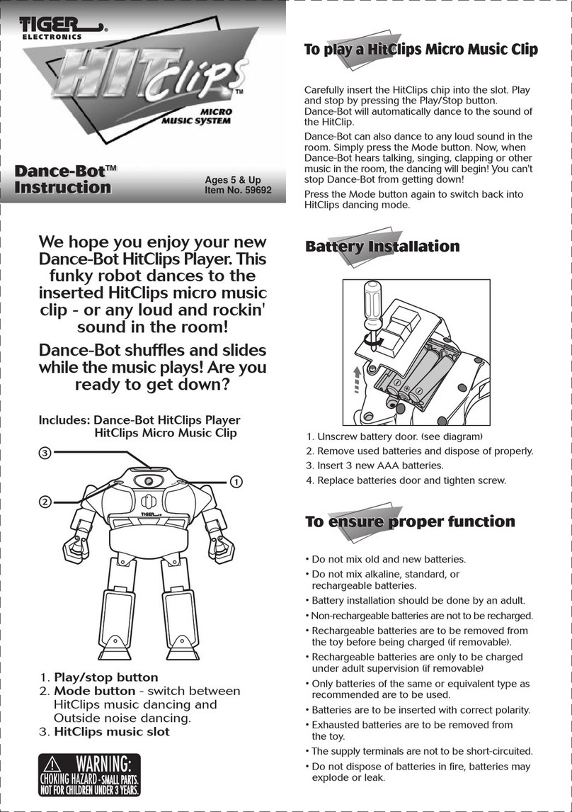 Hasbro Tiger Electronics HitClips Dance-Bot instructions