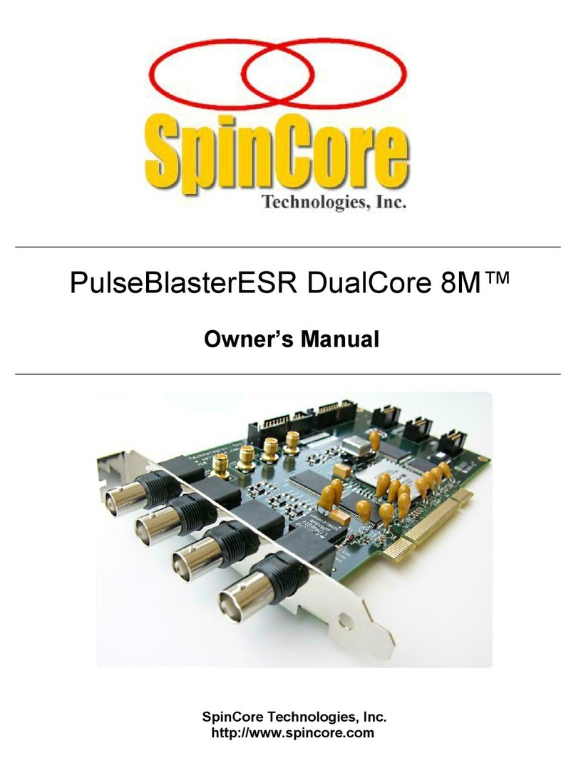 SpinCore Technologies PulseBlasterESR DualCore 8M User manual