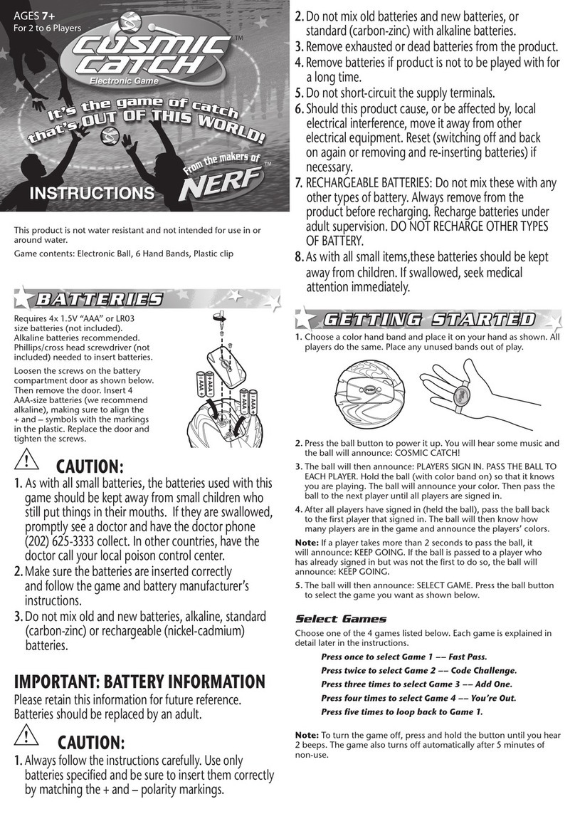 Hasbro NERF COSMIC CATCH instructions Hasbro NERF COSMIC CATCH instructions