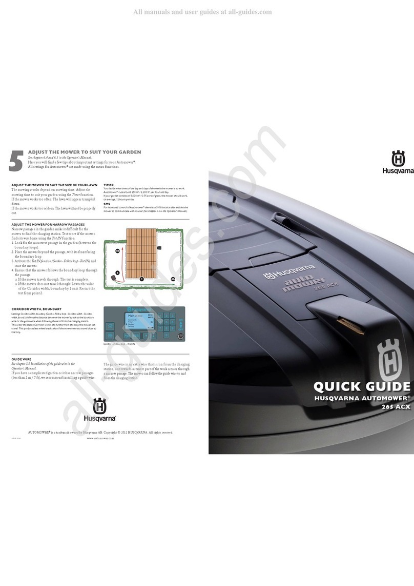 Husqvarna AUTOMOWER 265 ACX User manual