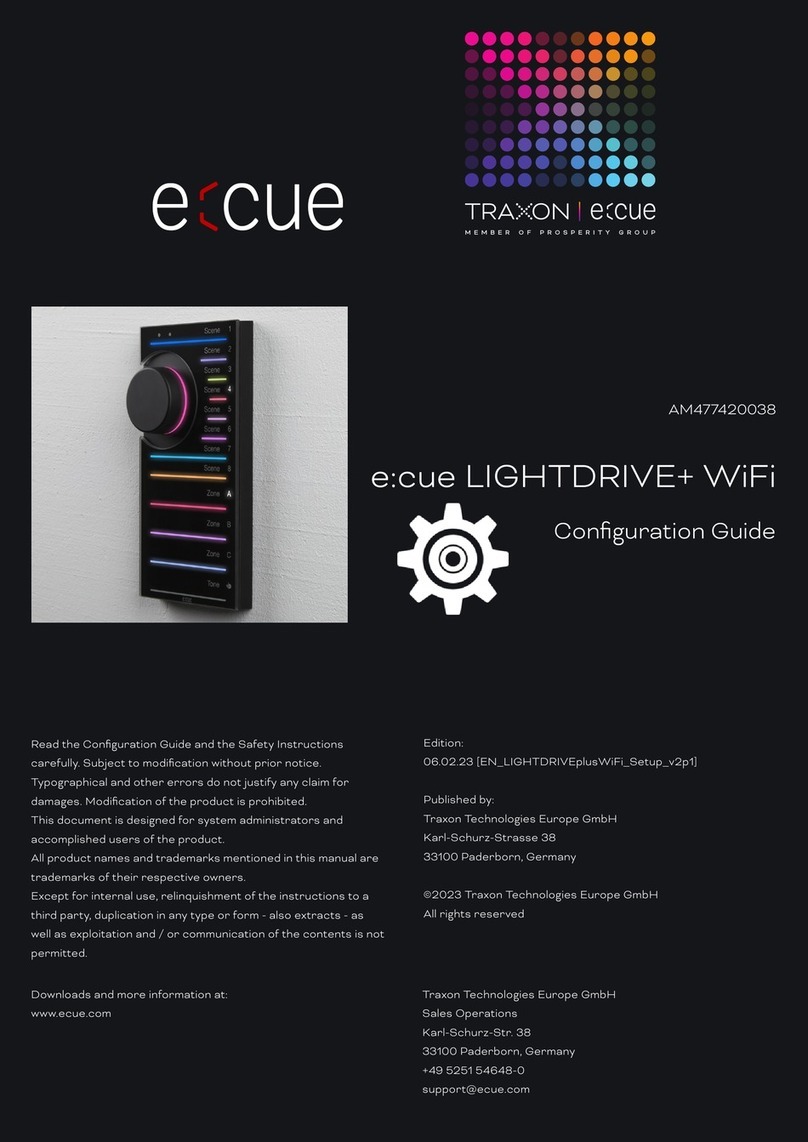 Traxon Technologies e:cue LIGHTDRIVE+ WiFi Configuration guide