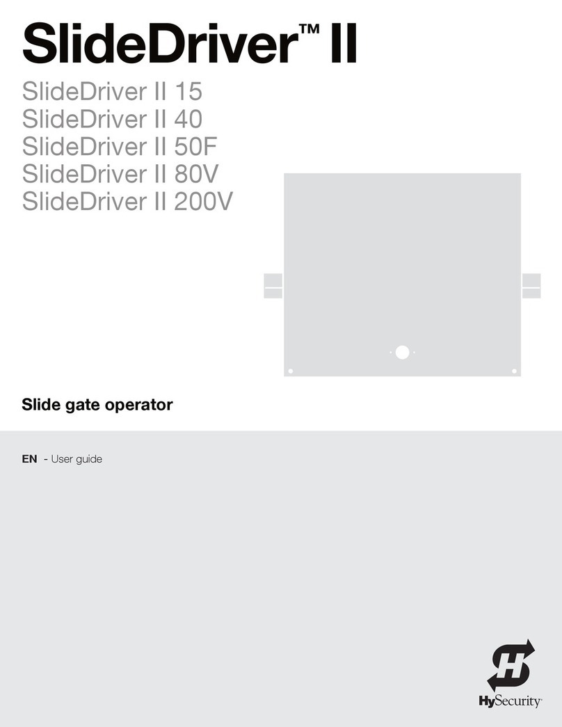 HySecurity SlideDriver II User manual HySecurity SlideDriver II User manual
