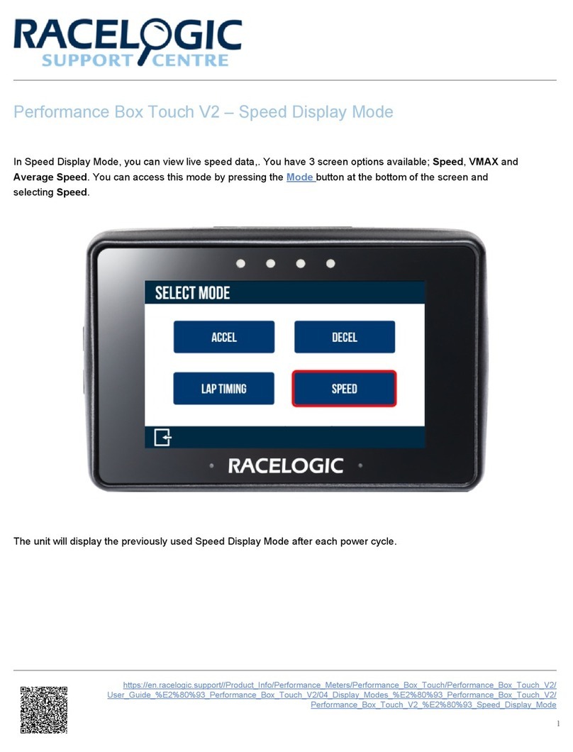 Racelogic Performance Box Touch V2 User manual