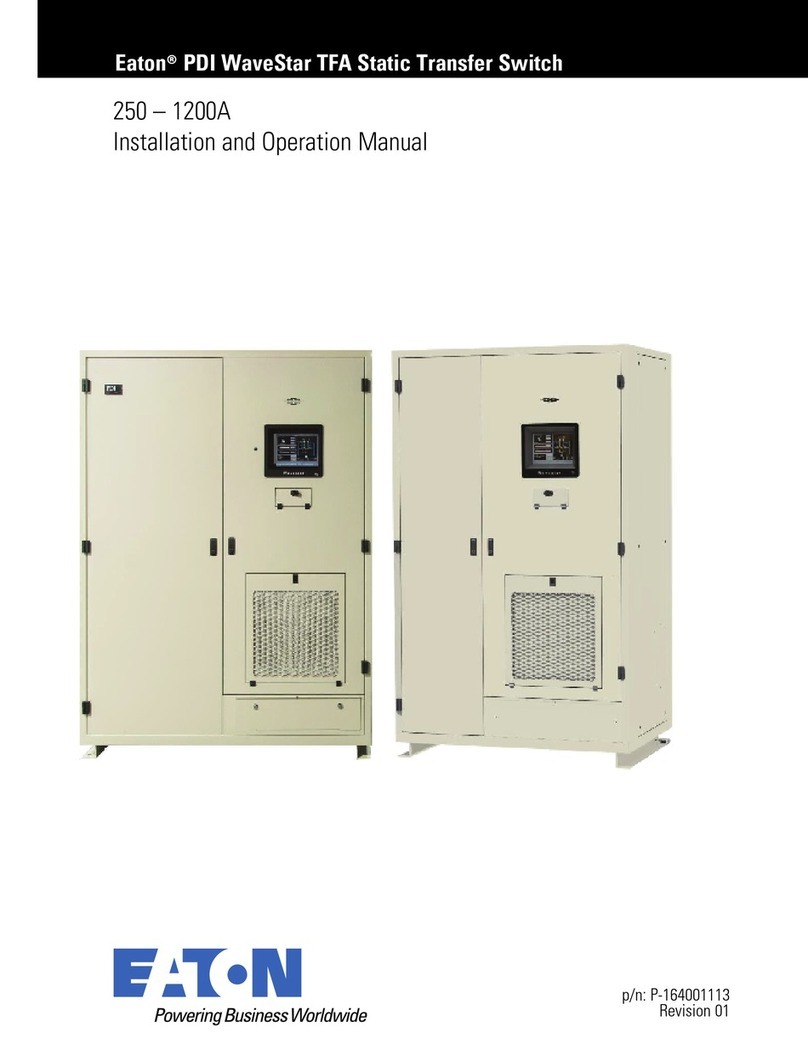 Eaton PDI WaveStar TFA STS 250-600A User manual
