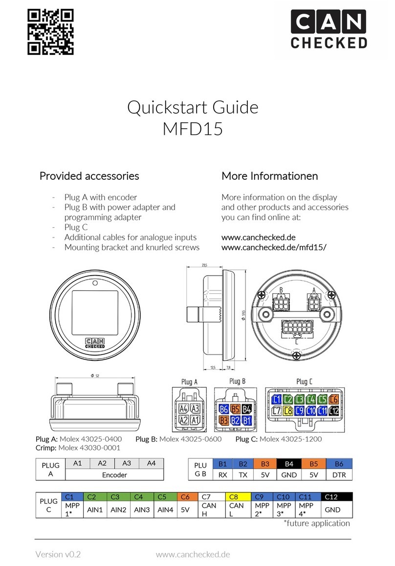 CANchecked MFD15 User manual
