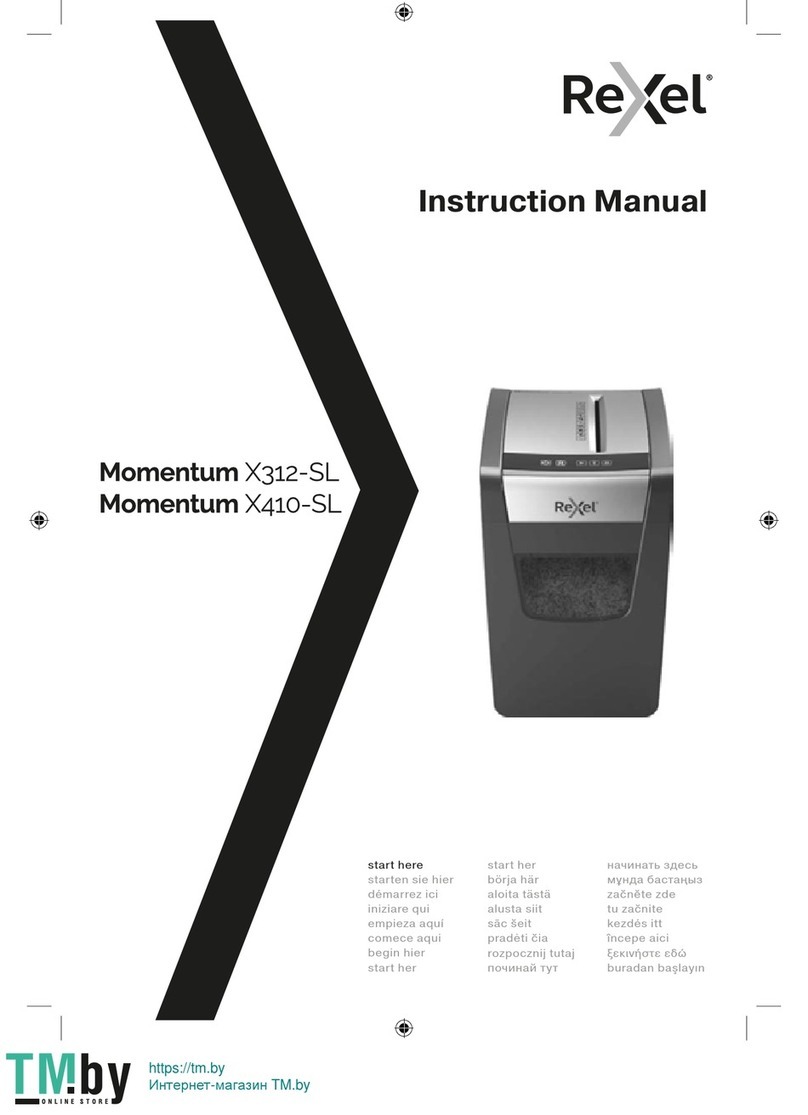 Rexel Momentum X312-SL User manual