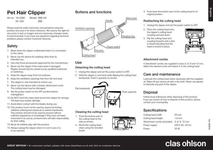 Clas Ohlson 888-UK instruction manual