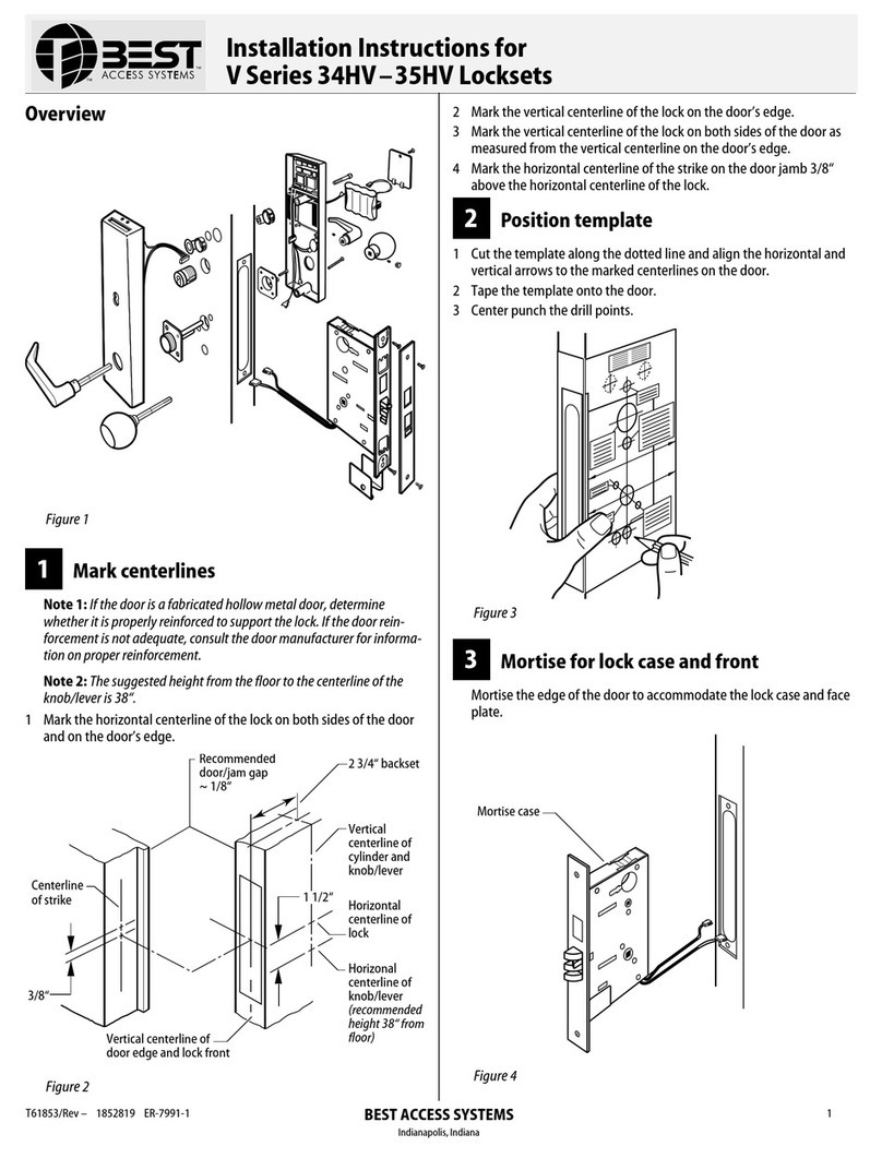 BEST ACCESS SYSTEMS V Series installation instructions