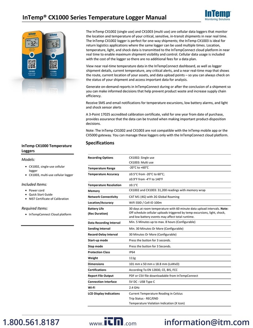 Intempco CX1000 Series User manual