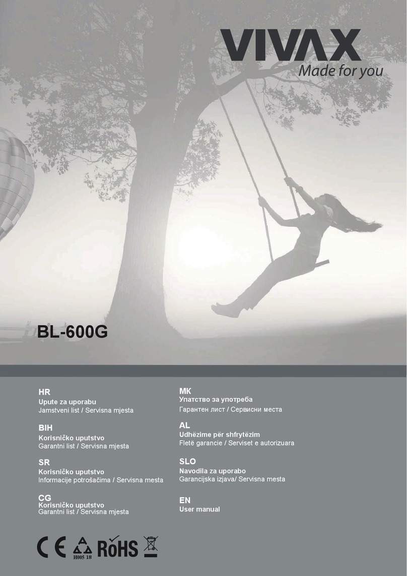 Vivax BL-600G User manual Vivax BL-600G User manual