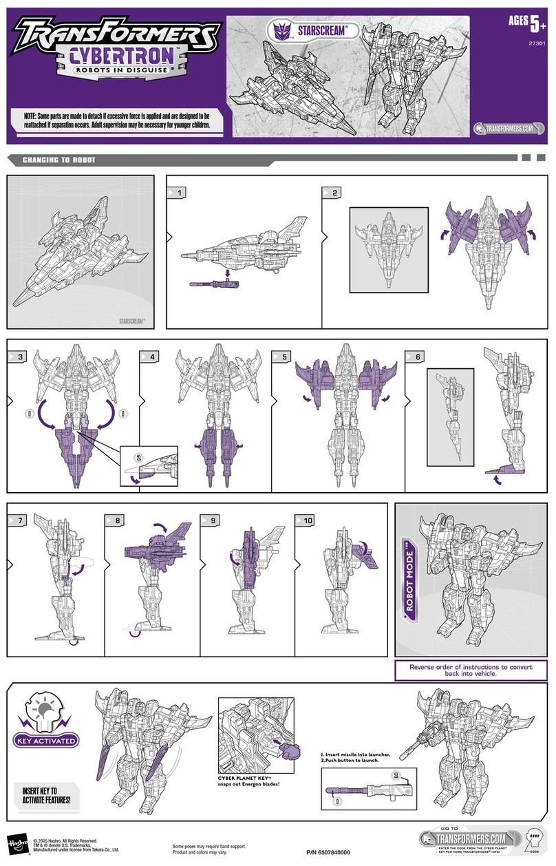 Hasbro TransFormers Cybertron Robots in Disguise... User manual