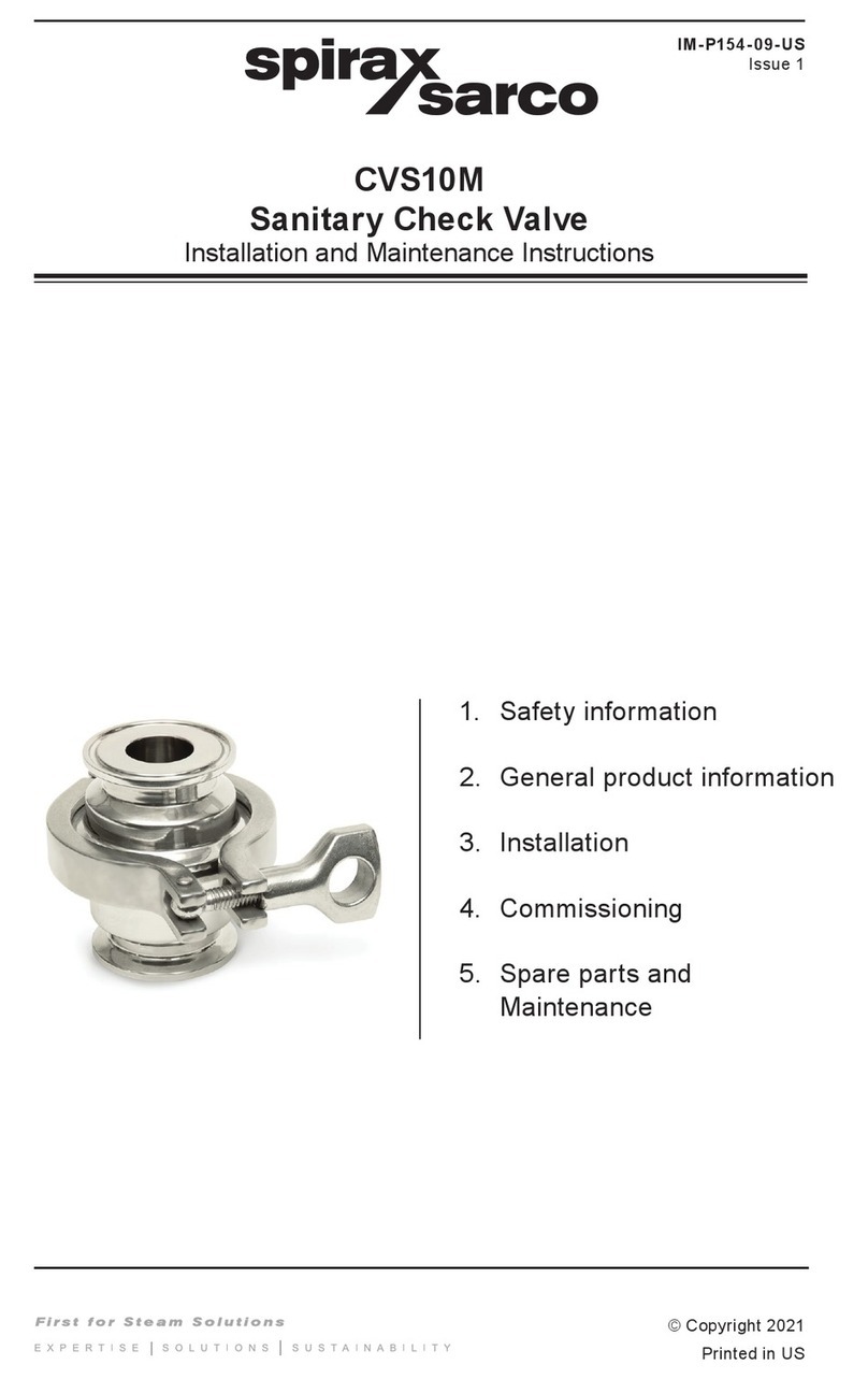 Spirax Sarco CVS10M User manual Spirax Sarco CVS10M User manual
