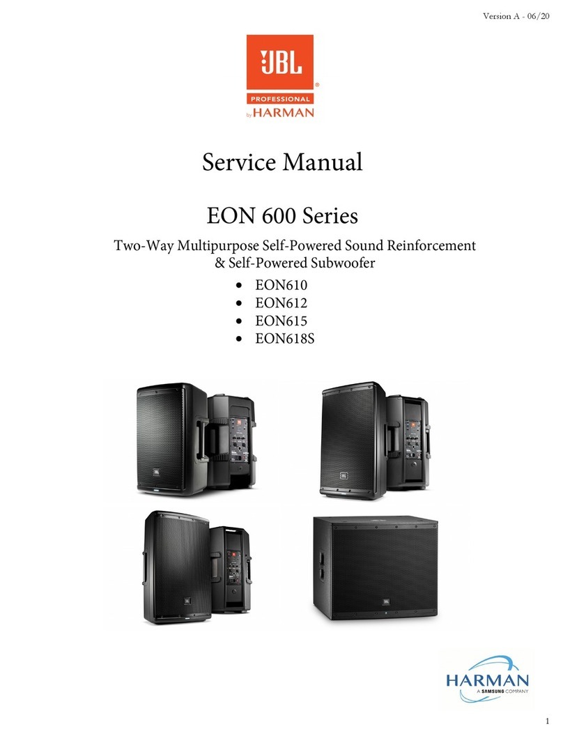 Harman JBL EON 600 Series Service manual