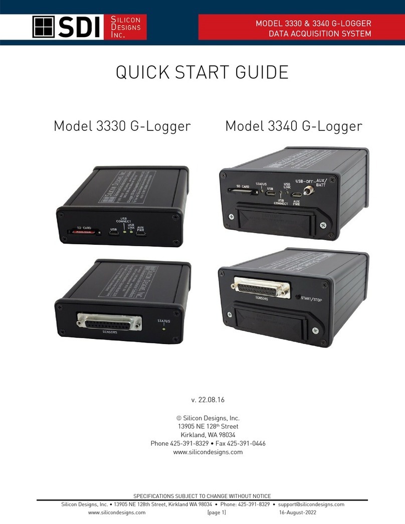 SDI G-Logger 3330 quick start guide