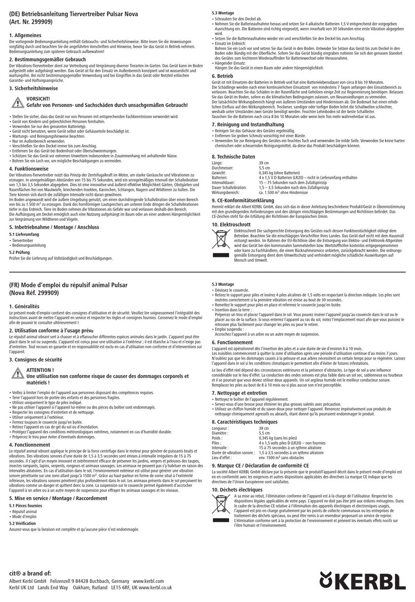 Kerbl cit Pulsar Nova operating instructions