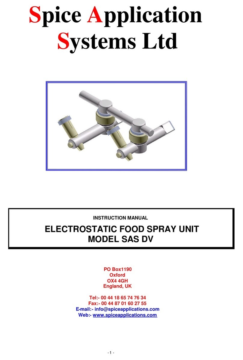 Spice Application Systems SAS DV User manual