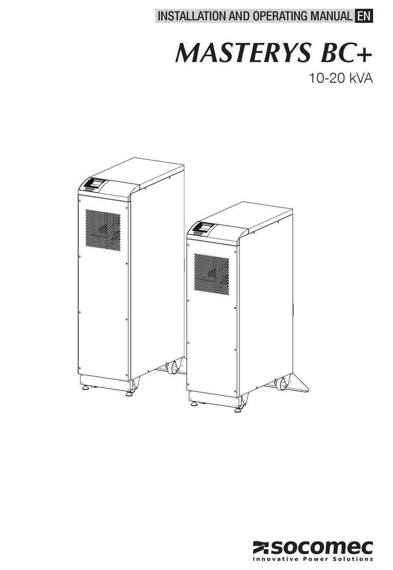 socomec MASTERYS BC+ 10 Installation and operating manual