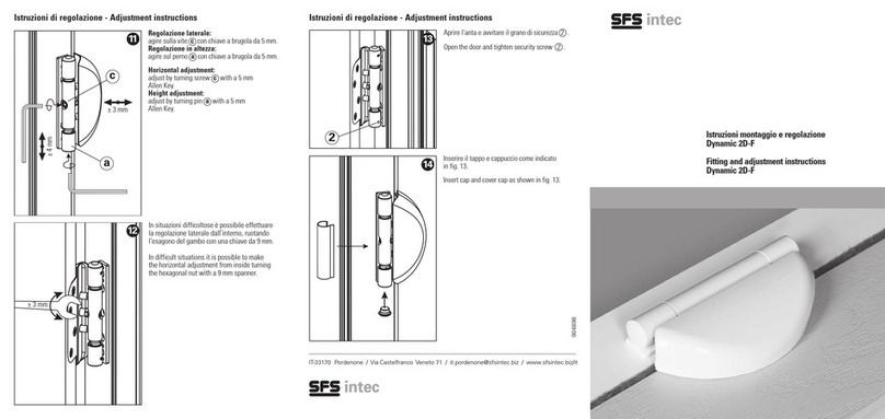 SFS intec Dynamic 2D-F Fitting and adjustment instructions SFS intec Dynamic 2D-F Fitting and adjustment instructions