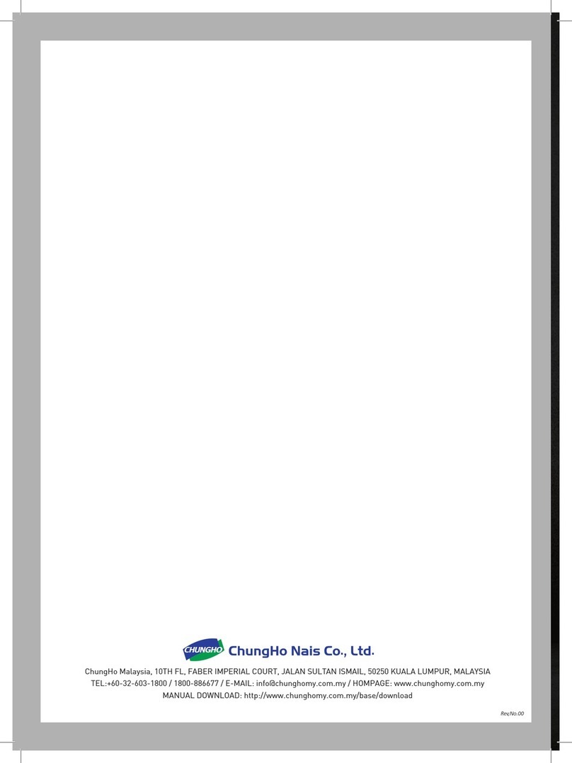 Chungho Whi Caffe Water Purifier New 700 User manual