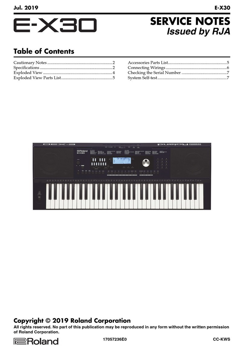Roland E-X30 Operating and maintenance manual
