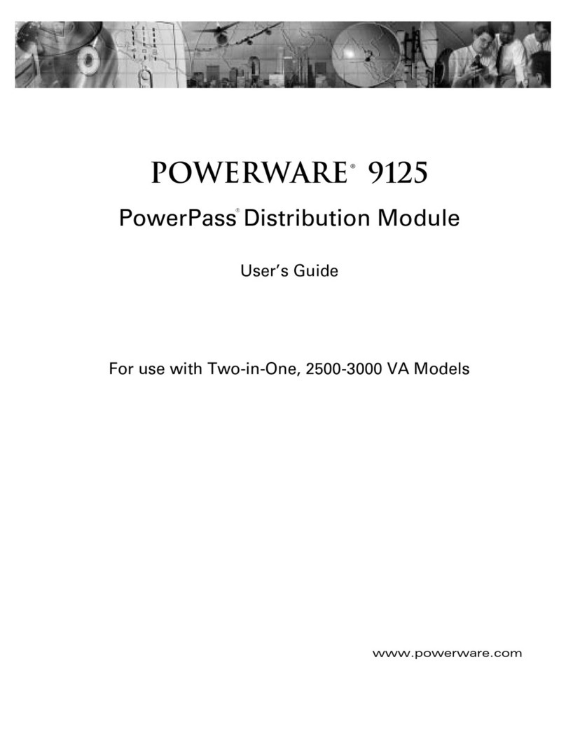 Powerware 9125 User manual