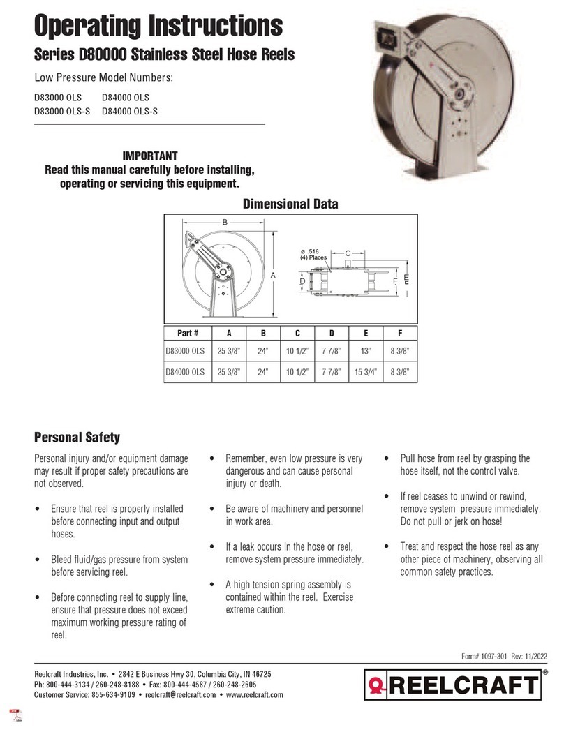 ReelCraft D80000 Series User manual ReelCraft D80000 Series User manual