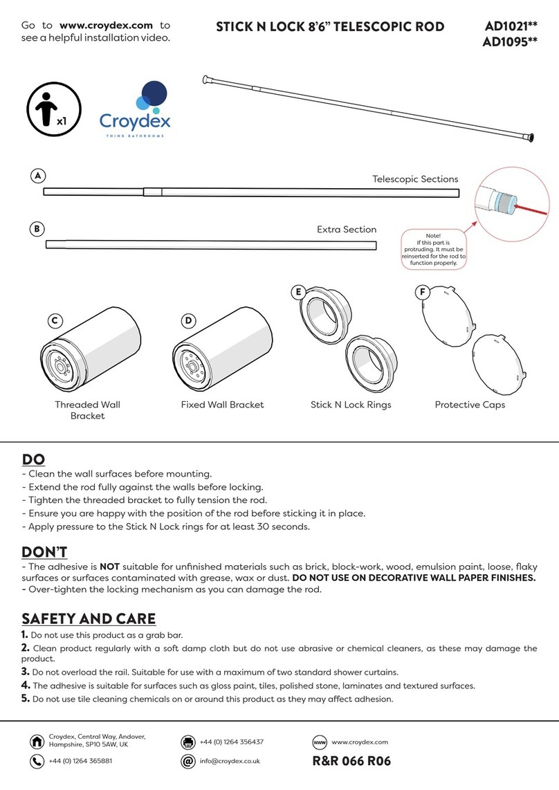 Croydex STICK N LOCK AD1021 Series User manual