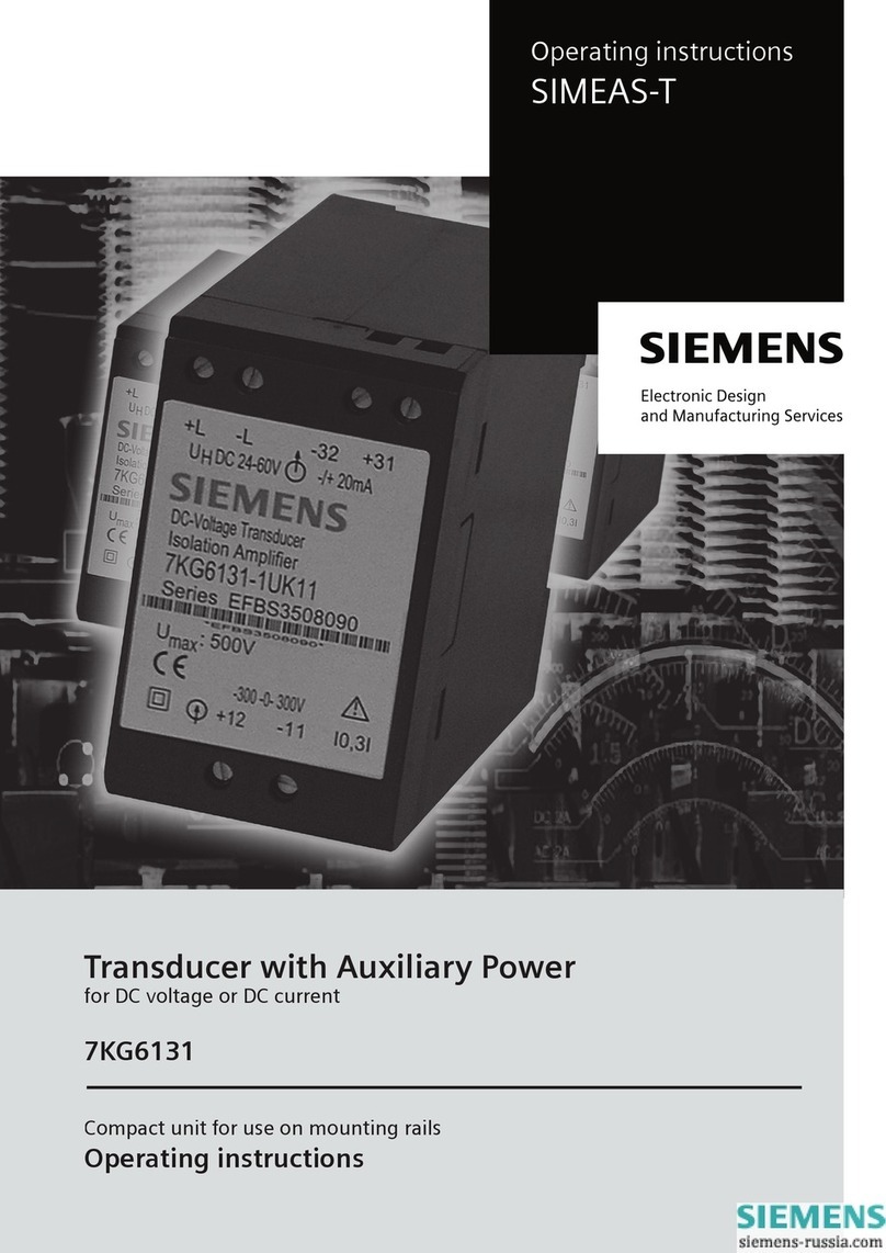 Siemens SIMEAS-T User manual Siemens SIMEAS-T User manual