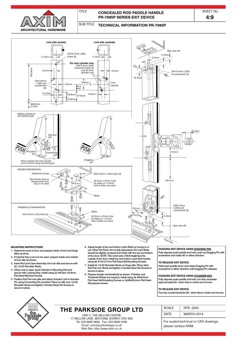 Axim PR-7085P Series technical information
