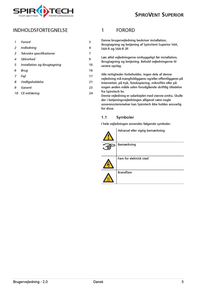 Spirotech SpiroVent Superior S6A user manual