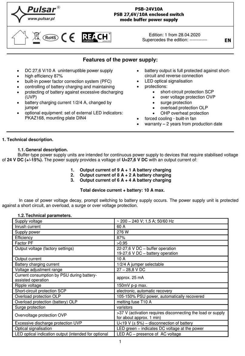 Pulsar PSB-24V10A User manual
