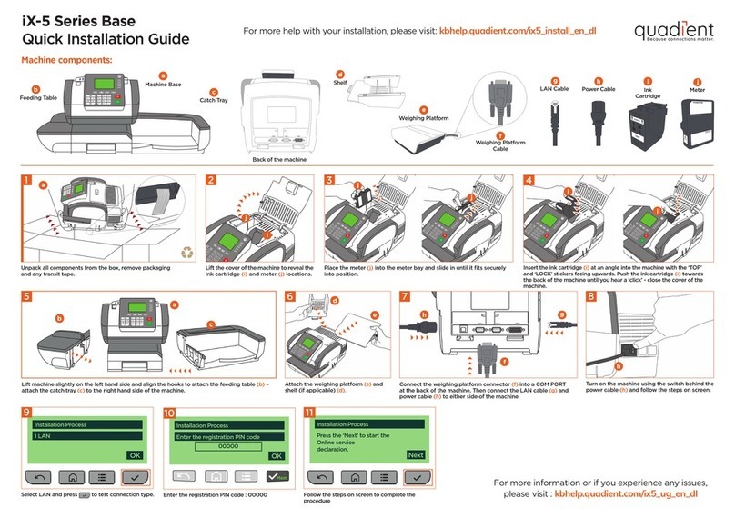 quadient iX-5 Series Quick installation guide