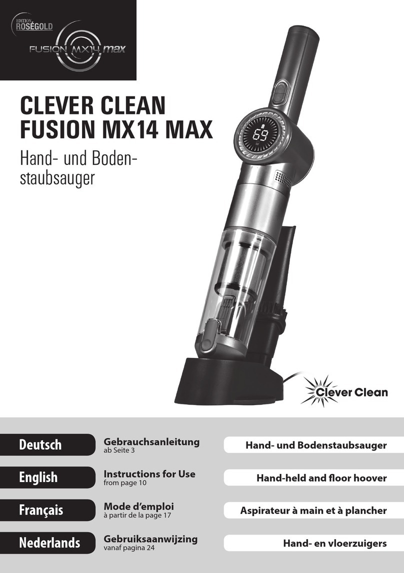Clever Clean Rosegold FUSION MX14 MAX Instructions for use Clever Clean Rosegold FUSION MX14 MAX Instructions for use