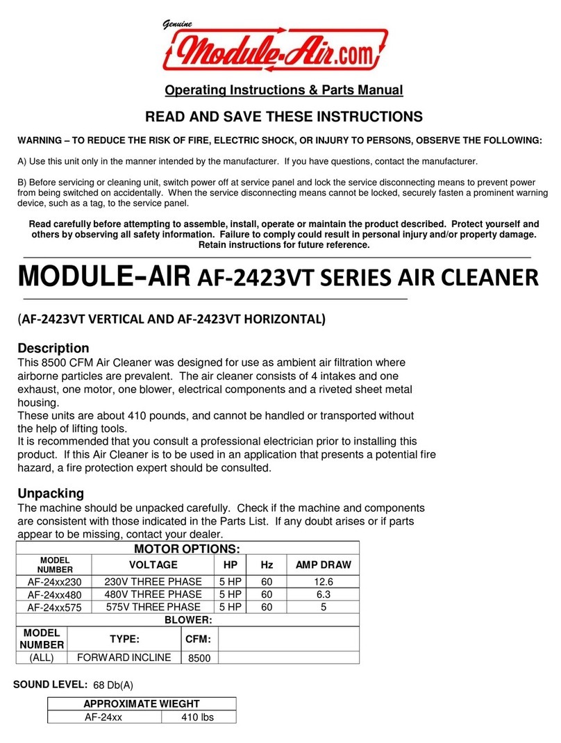 MODULE-AIR AF-2423VT Series Operating instructions & parts manual MODULE-AIR AF-2423VT Series Operating instructions & parts manual