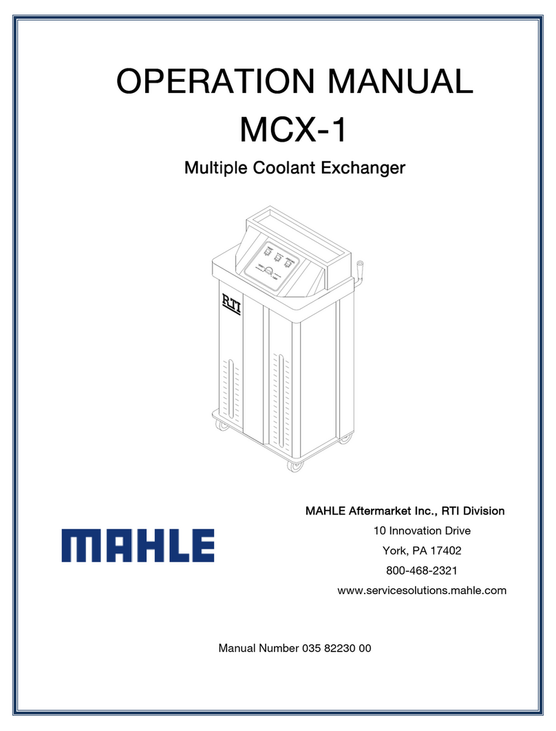 MAHLE MCX-1 Operation manual
