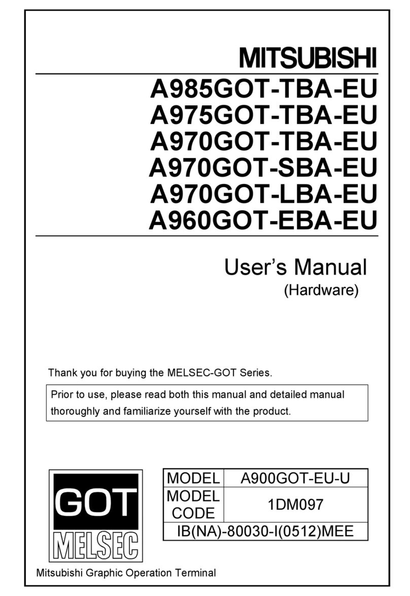 Mitsubishi GOT MELSEC A985GOT-TBA-EU user manual