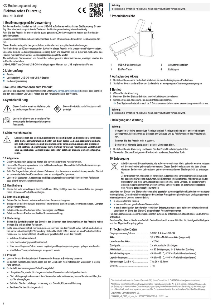 Conrad 2633085 operating instructions