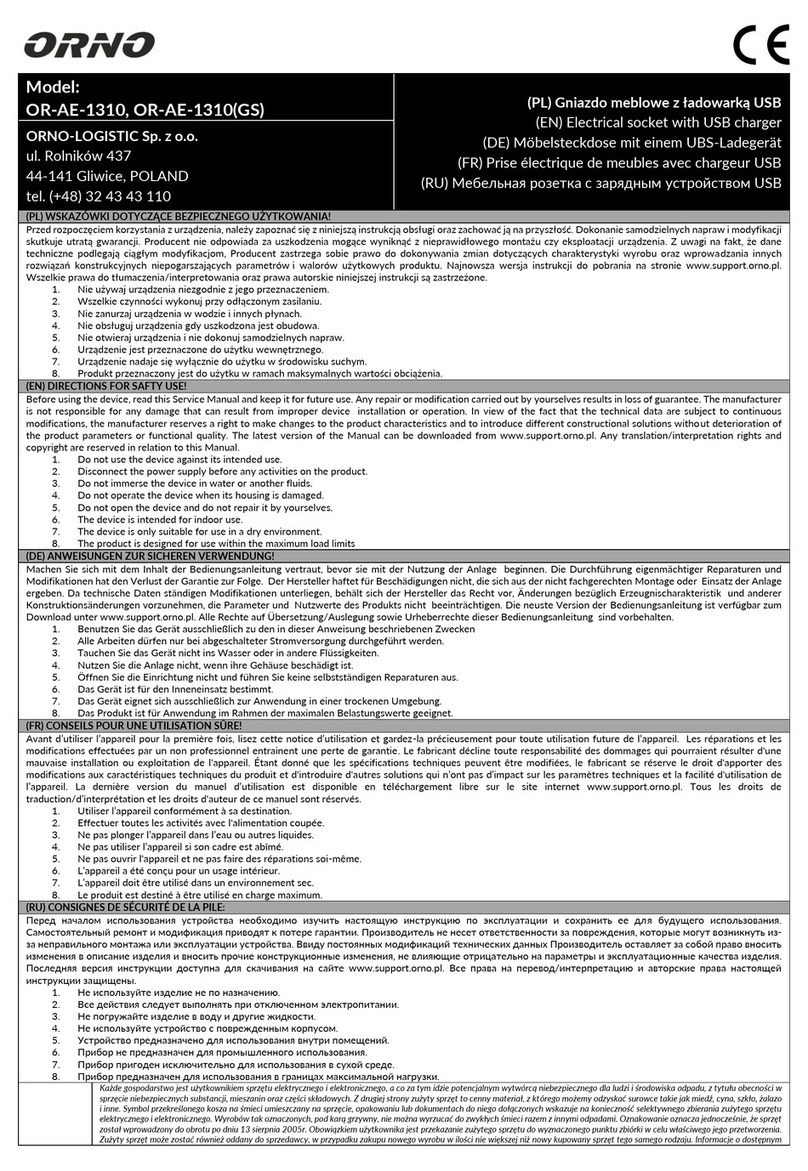 Orno OR-AE-1310 User manual Orno OR-AE-1310 User manual