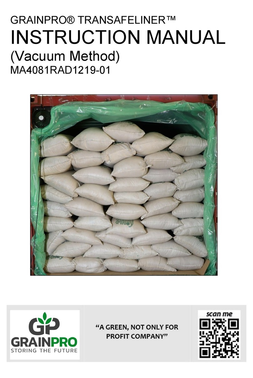 GrainPro TRANSAFELINER MA4081RAD1219-01 User manual