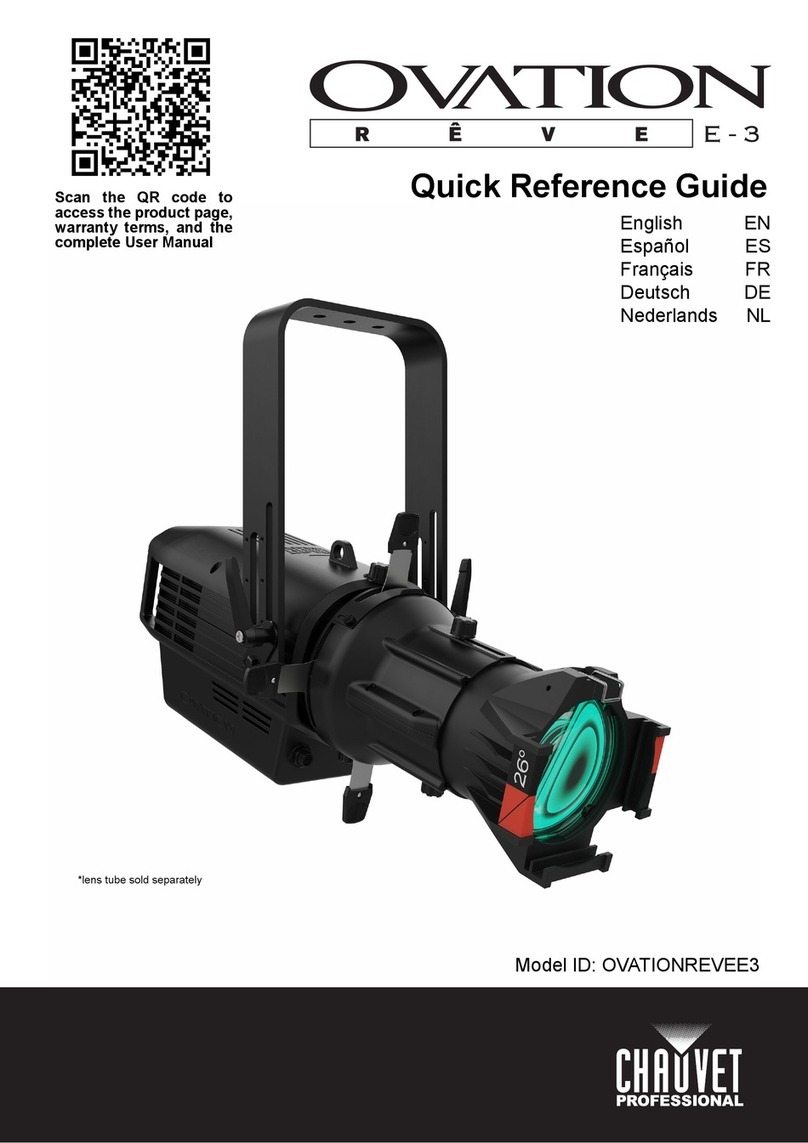 Chauvet Professional OVATIONREVEE3 Quick reference guide