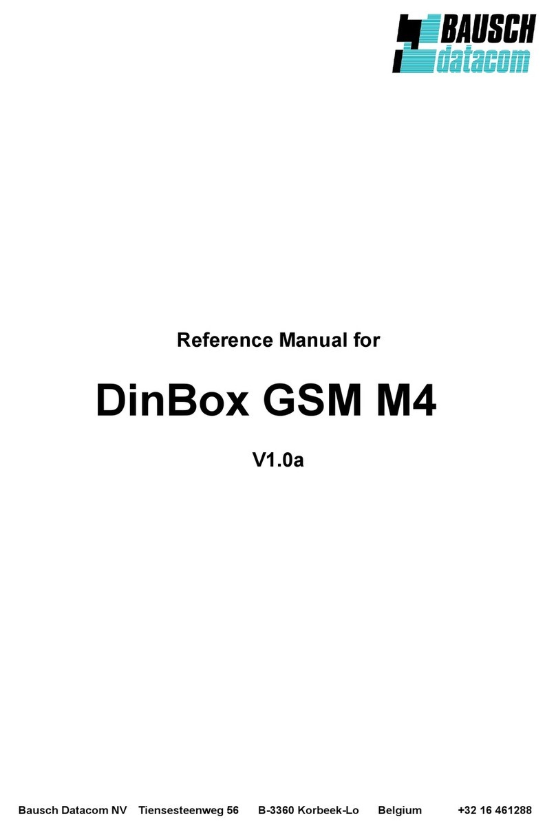 Bausch Datacom DinBox GSM M4 Reference manual