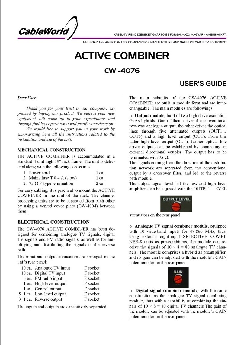 CableWorld CW-4076 user guide