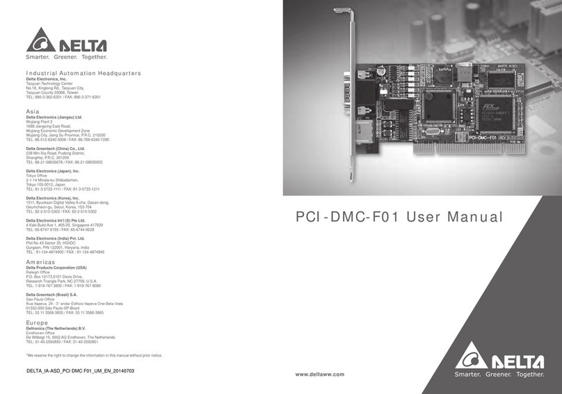 Delta PCI-DMC-F01 User manual