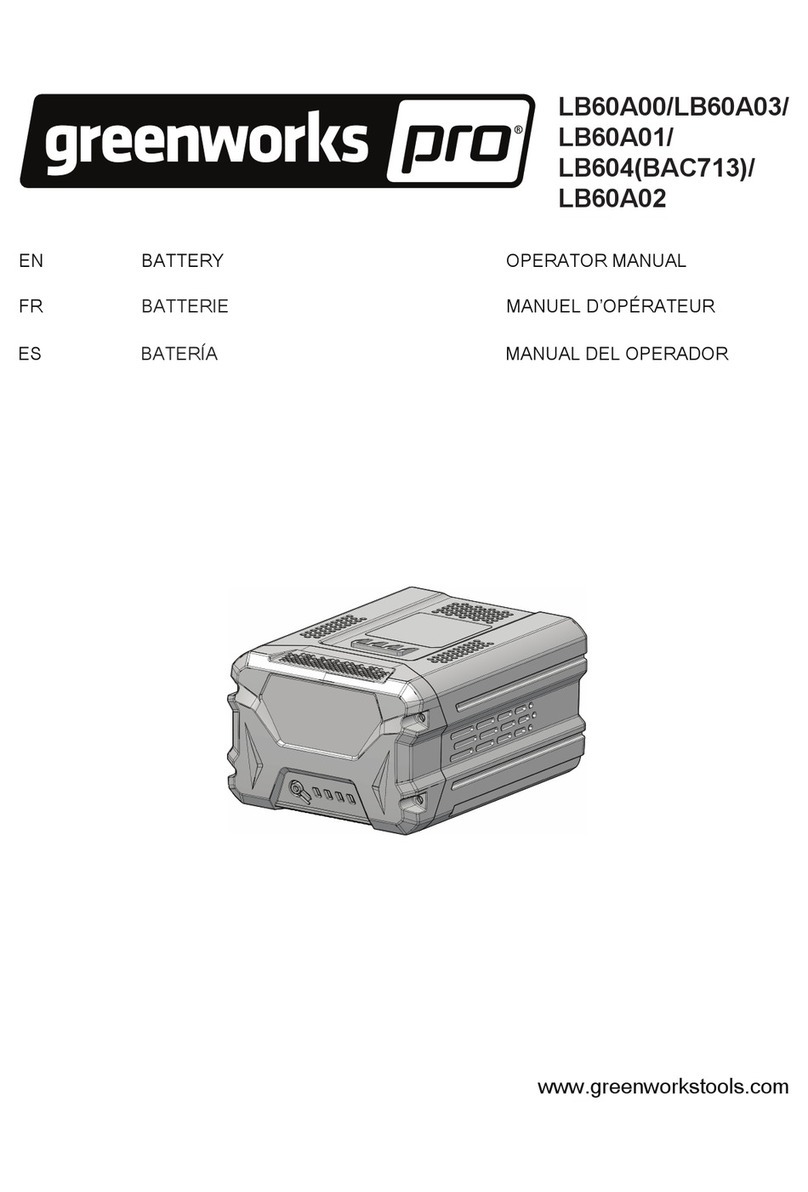 GreenWorks Pro LB60A03 User manual