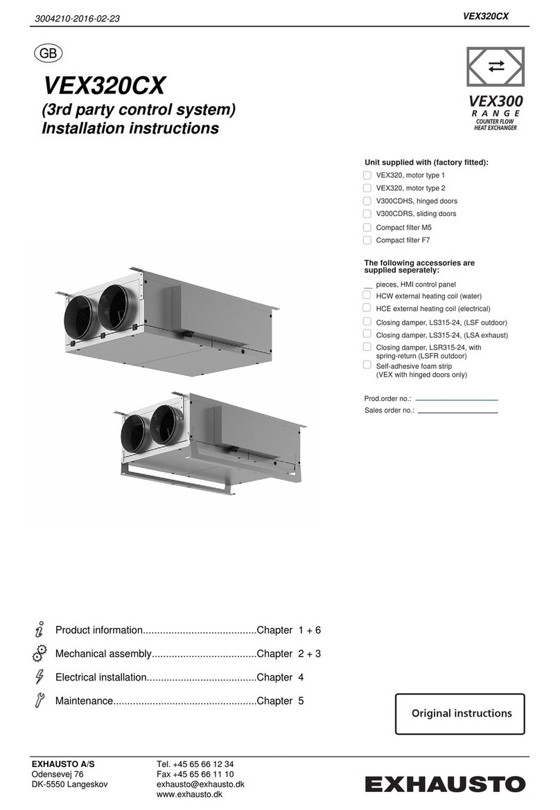 Exhausto VEX320CX User manual