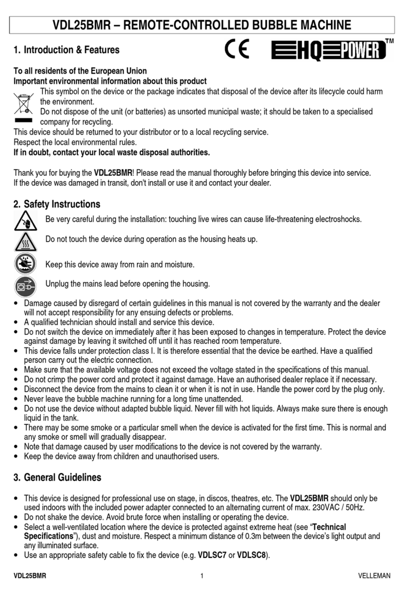 Velleman HQ POWER VDL25BMR User manual