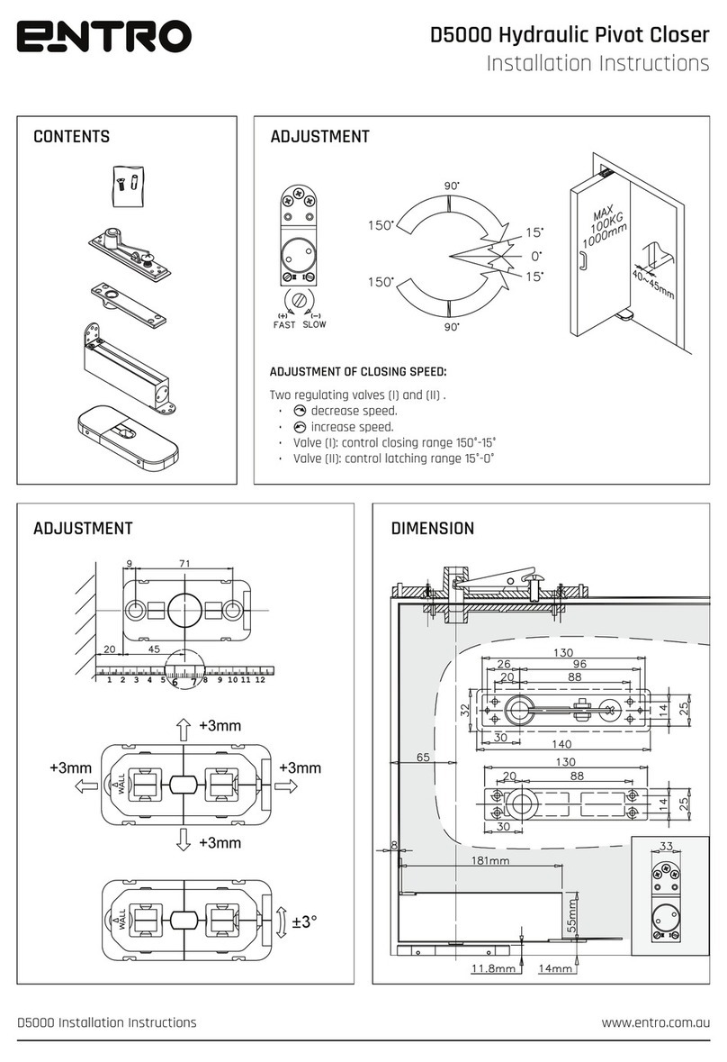 ENTRO D5000 installation instructions