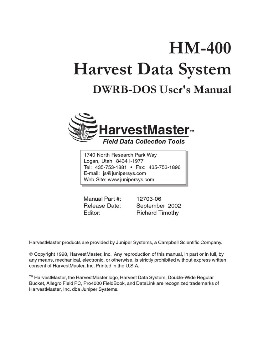 Harvest-Master HM-400 user manual