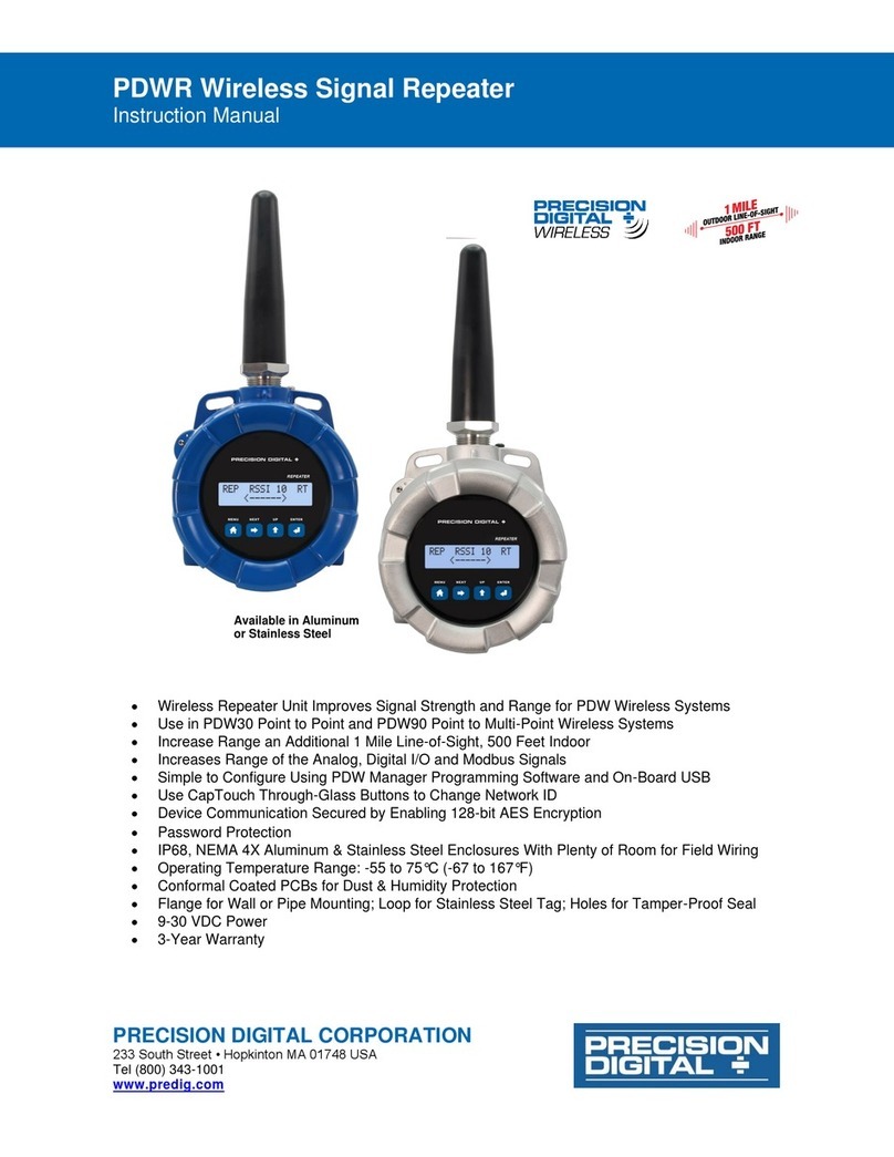 Precision Digital Corporation PDWR instruction manual