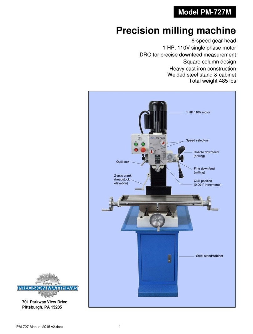 Precision matthews PM-727M User manual Precision matthews PM-727M User manual